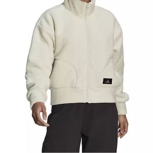 adidas Holidayz Sherpa Jacket in Aluminum sz Small